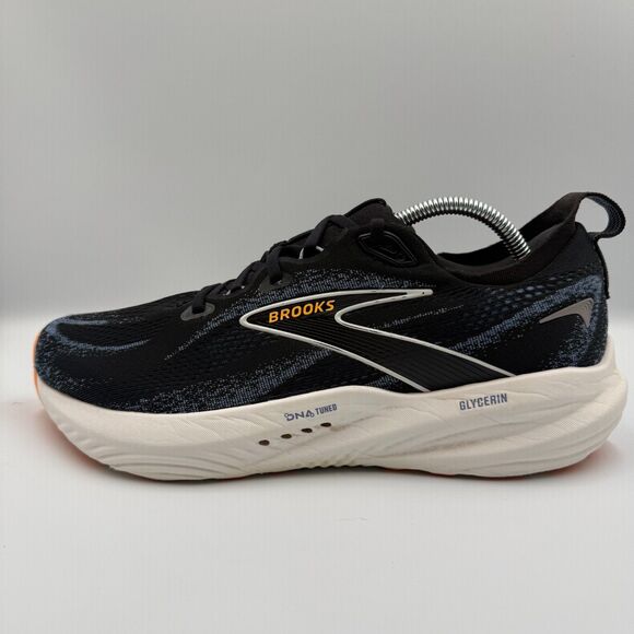 Brooks Glycerin GTS 22 Men's Size 11 2E Black White Blue Running Shoes Sneakers - Picture 3 of 8